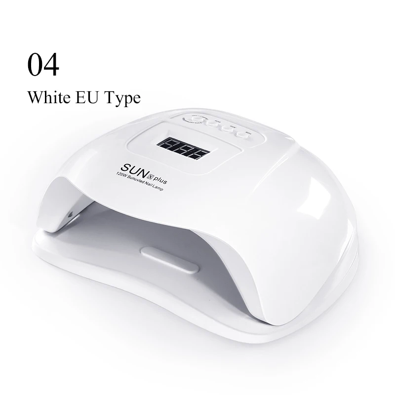 White 120w EU Type От BORN PRETTY-светодиодная УФ-лампа для ногтей для сушки всех видов Гель-лак для ногтей 72/48/36/30/24/6W для ногтей Сушилка для ногтей Маникюр нейл-арта - Цвет: White 120w EU Type