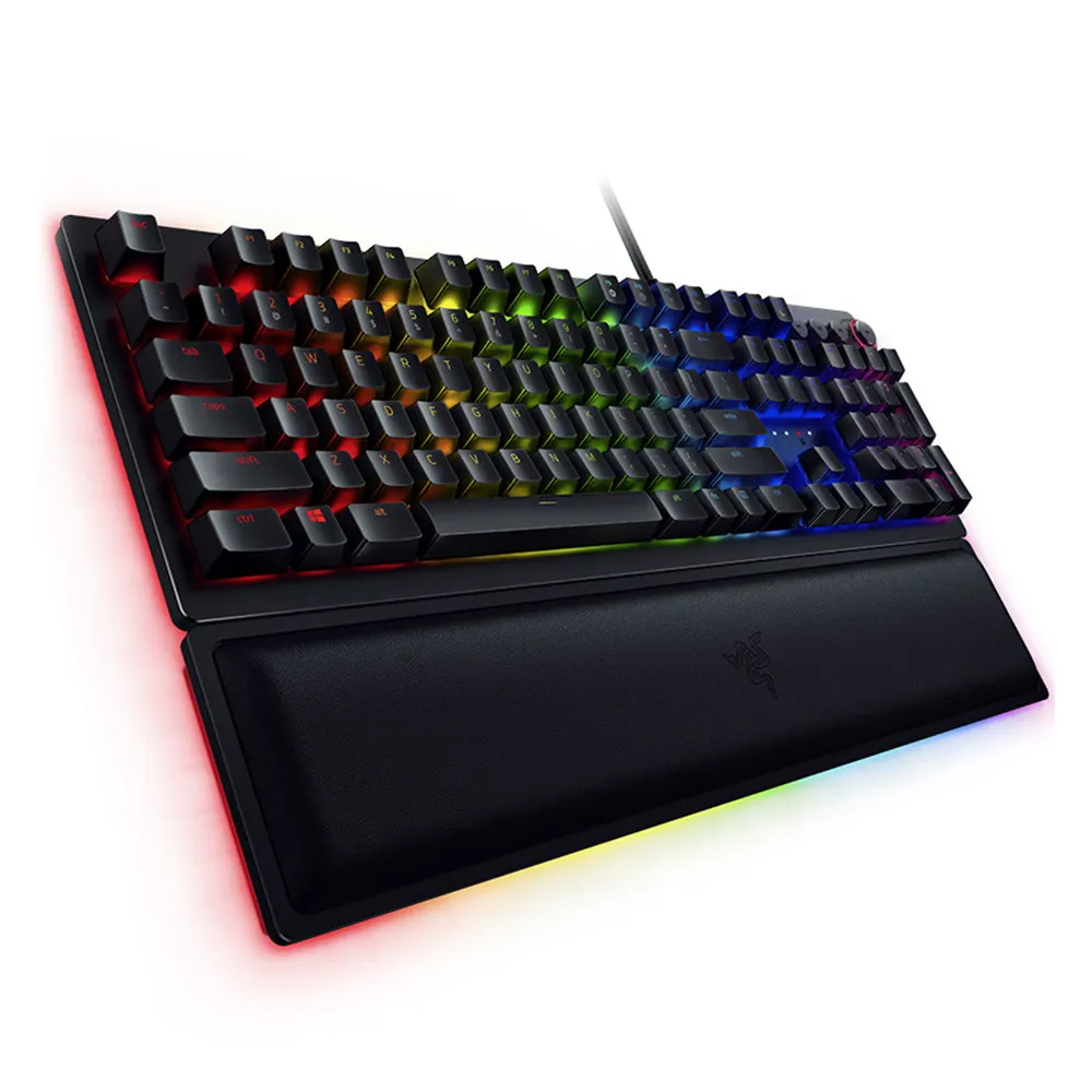razer BlackWidow Tournament Edition Chroma V2 Механическая игровая клавиатура RGB тактильные щелкающие переключатели razer Green-черный - Цвет: Huntsman Elite