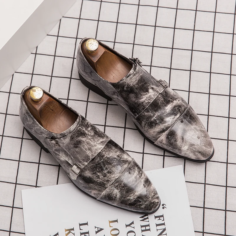 Крутые уникальные свадебные туфли мужские дизайнерские модельные повседневная