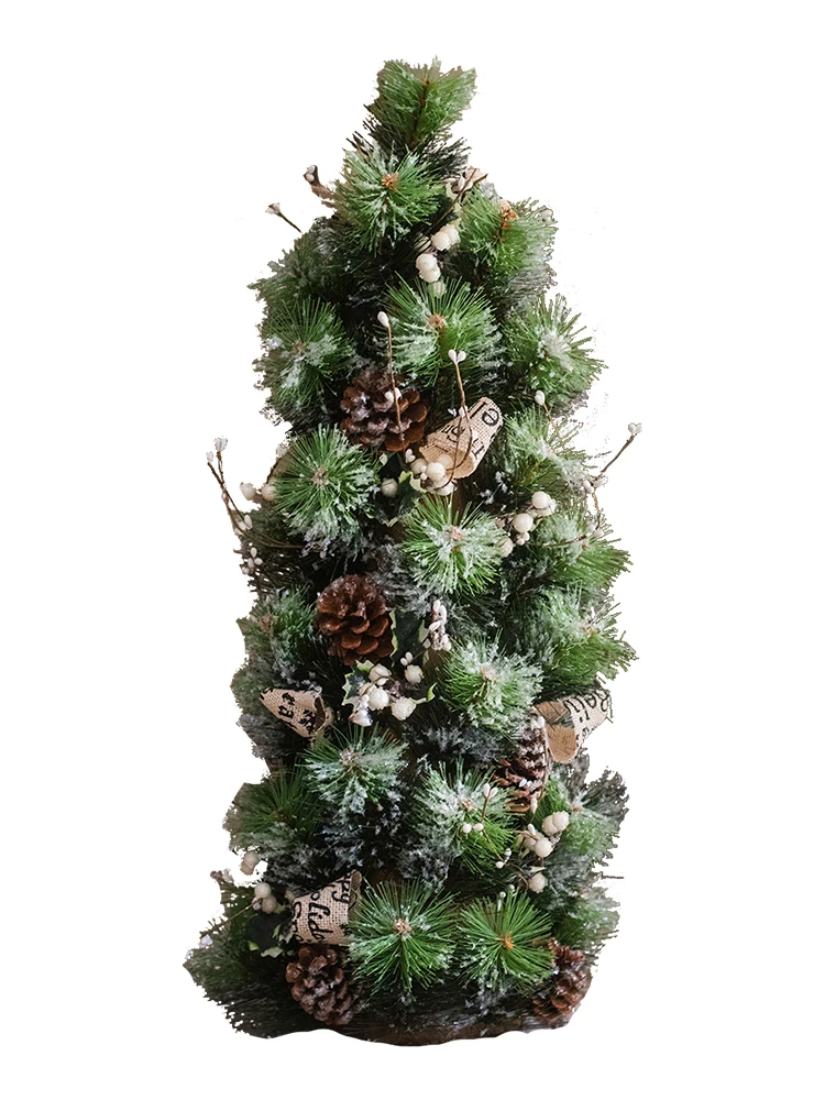 Маленькая рождественская елка кристаллы льда кедр орнамент имитация дерева