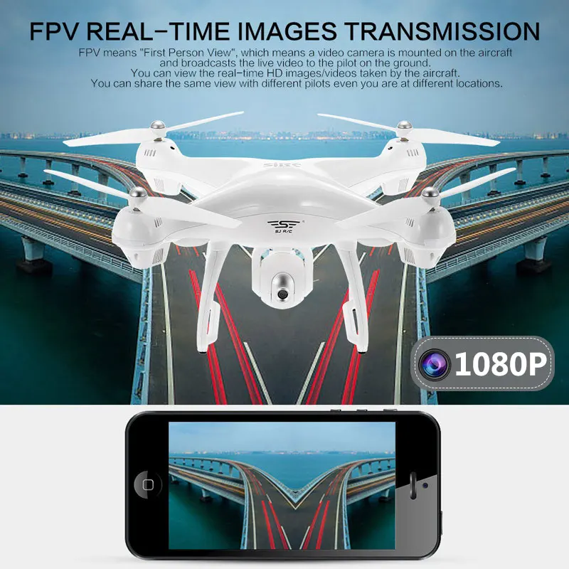 Распродажа SJRC S70W Радиоуправляемый Дрон gps Квадрокоптер вертолет с HD 1080P 720P камера Дрон двойной gps модуль