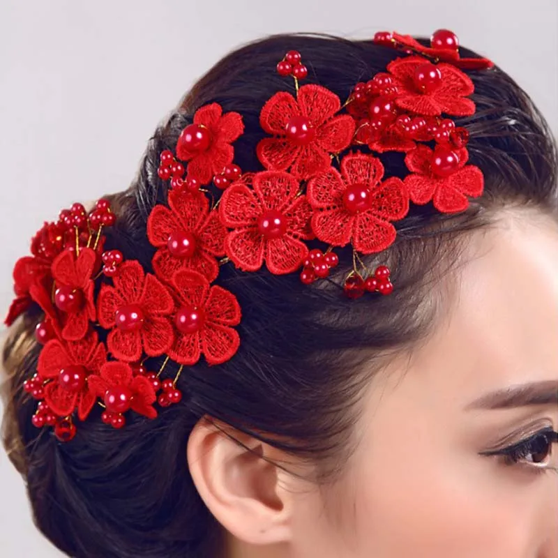 Изысканные кружева ручной работы лента для волос с цветочным рисунком