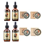 BlueZoo 8 шт. мужской набор для ухода за бородой бальзам для усов и бороды восковое масло питательное разглаживающее масло для роста бороды