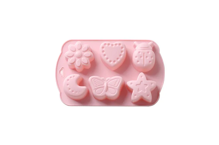 Силиконовая форма для торта 6 ячеек луна Бабочка самодельные шоколадные конфеты