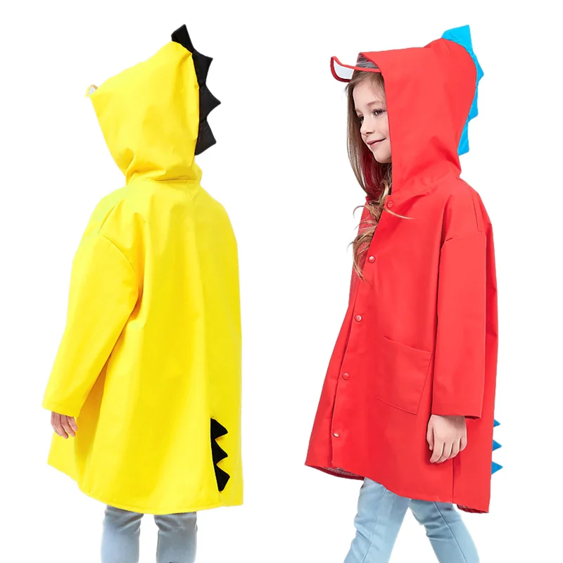 

Cute Dinosaur Kids Raincoat Waterproof Children Rain Jacket Boys And Girls Rain Coat Outdoor Trench Poncho Student Rainwear