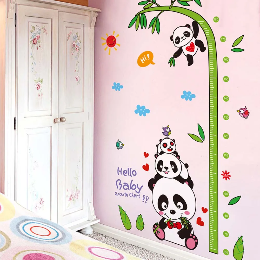 [SHIJUEHEZI] панда наклейка бамбук на стену DIY мультфильм Животные настенные наклейки
