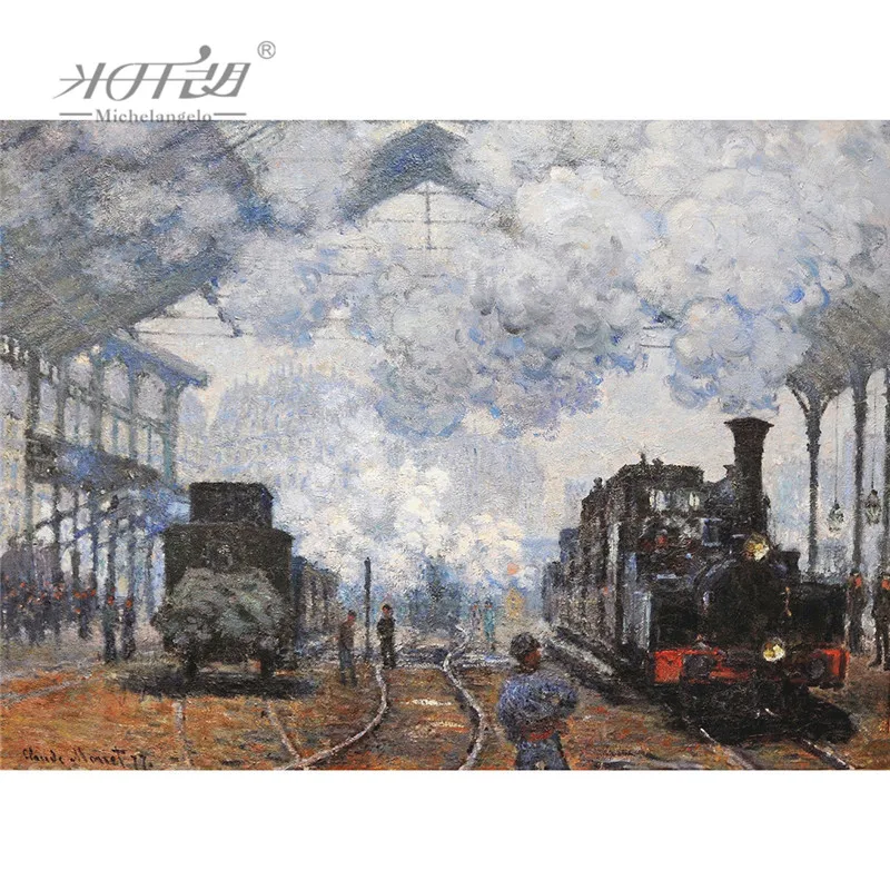 Микеланжело деревянные пазлы 500 1000 штук Клода монета Saint-Lazare станция внешняя