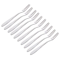 5pcsset fruit two tooth fork stainless steel silver cake snack western tableware lovely mini dessert forks suit home cutlery