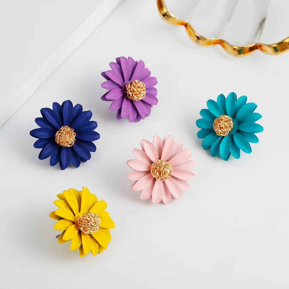 Женские массивные серьги Match Right в виде милых цветов модные для женщин корейские