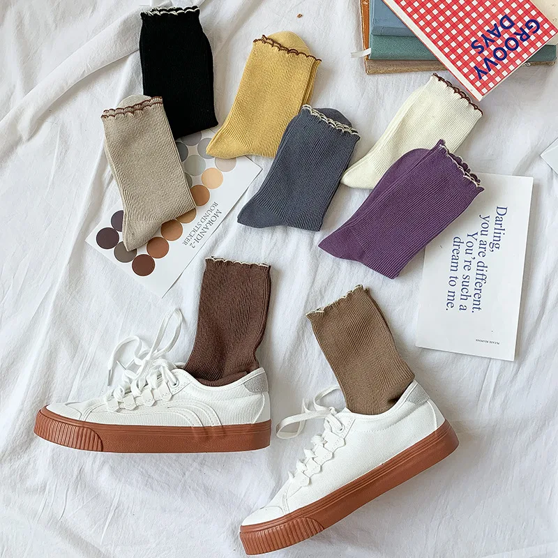 

3 Pairs High Quality Striped Solid Color Spring Summer Women Cotton Low Tube Socks Ladies Quick Drying Lot Pack Pretty Crew Sox
