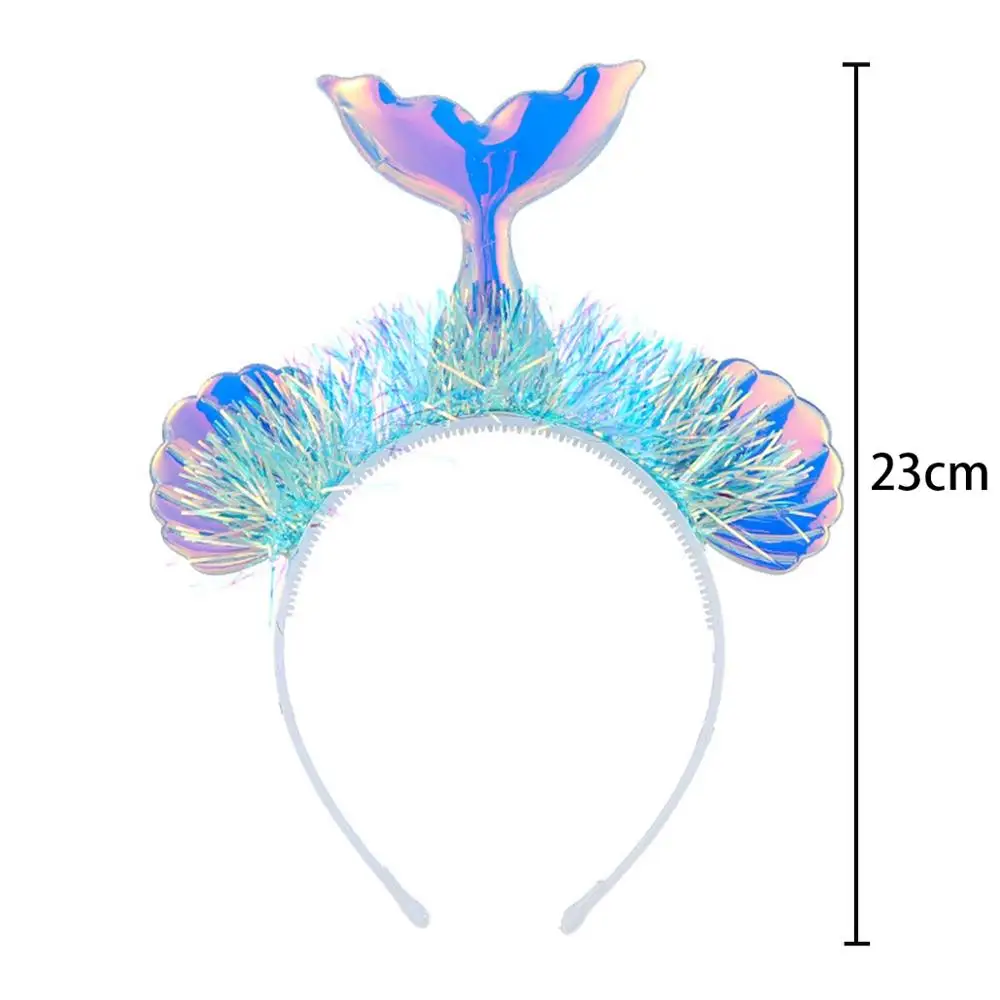 Mermaid Headband 5 Taoup 1 шт. градиентные цвета радуги блестки маленький брелок для ключей «русалка» с днем рождения Русалка тема вечерние декор для кулоны для девочек DIY - Цвет: Mermaid Headband 5