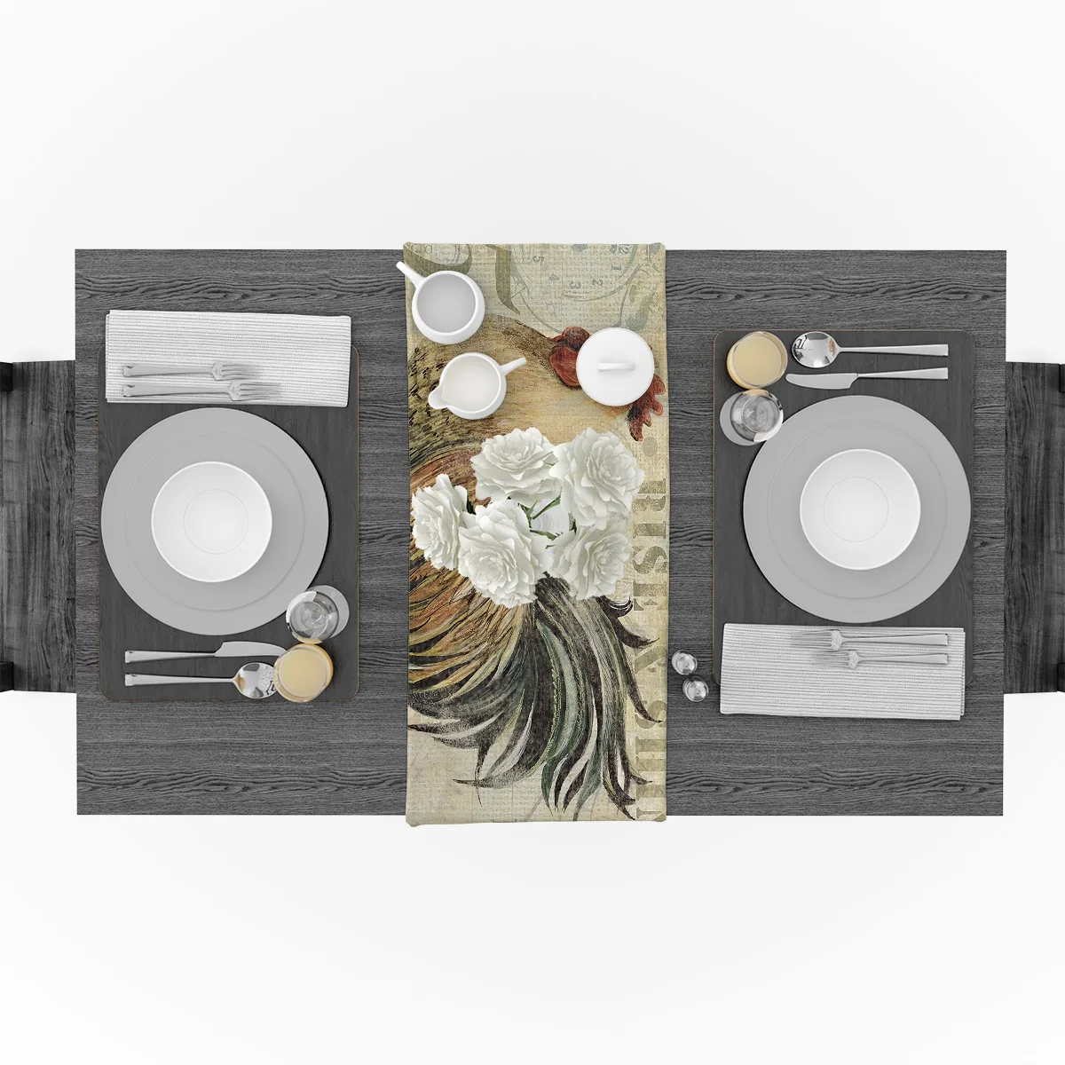 Скатерть в стиле ретро с изображением роз | Дом и сад