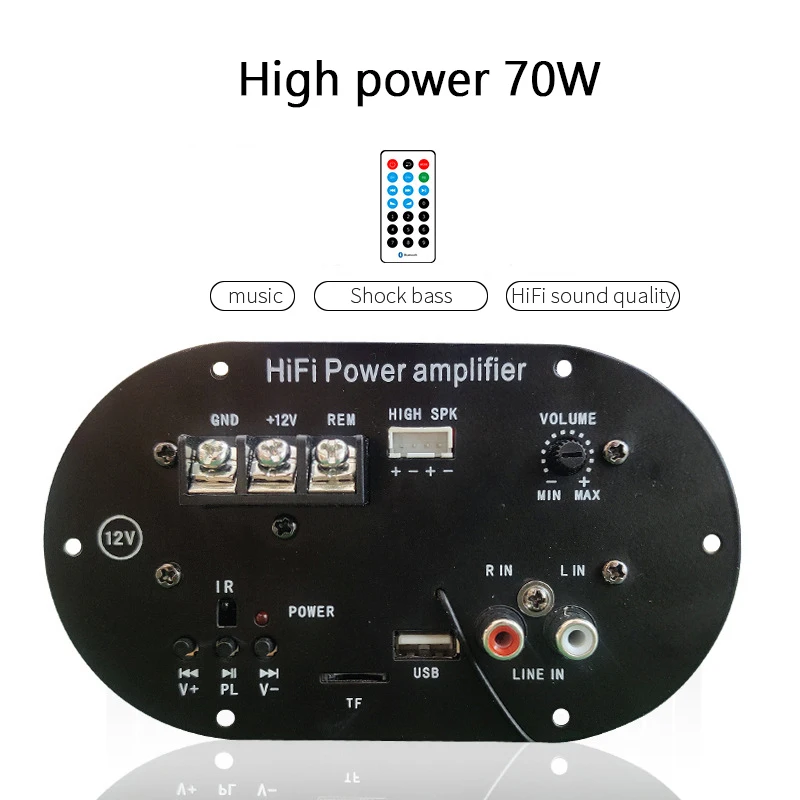 Цифровой Bluetooth совместимый Стереоусилитель мощности TDA2009 110-220 В/12 В/24 В