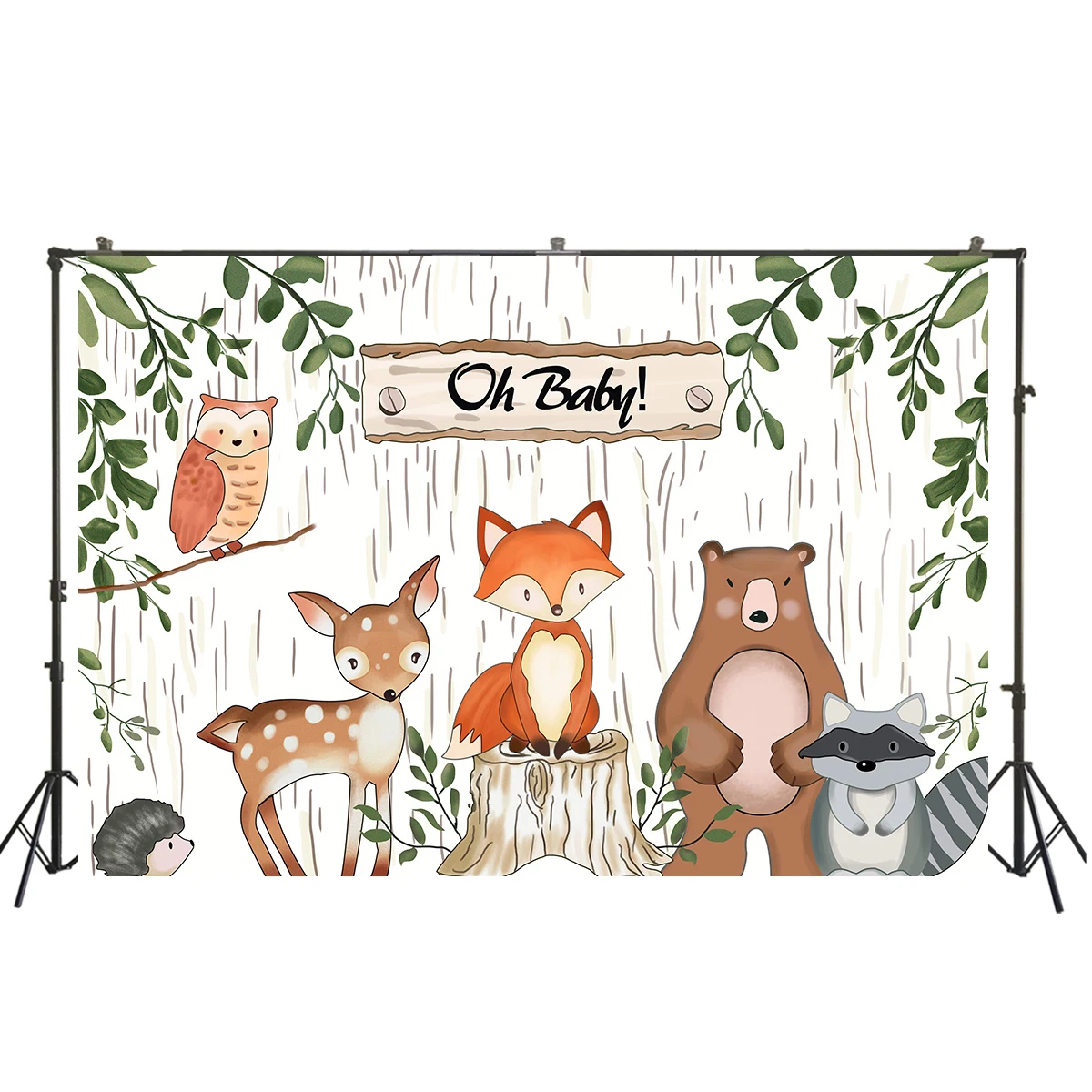 Лесной тема детский душ фон для дня рождения вечеринка баннер студия фото торт