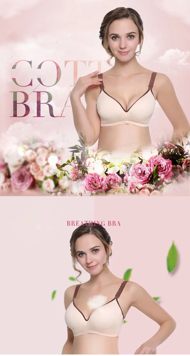 Women Soft Lingerie Plus Size Women Full Cup Wireless Bras Sexy Women Push Up Bra Wire Free solid 0448