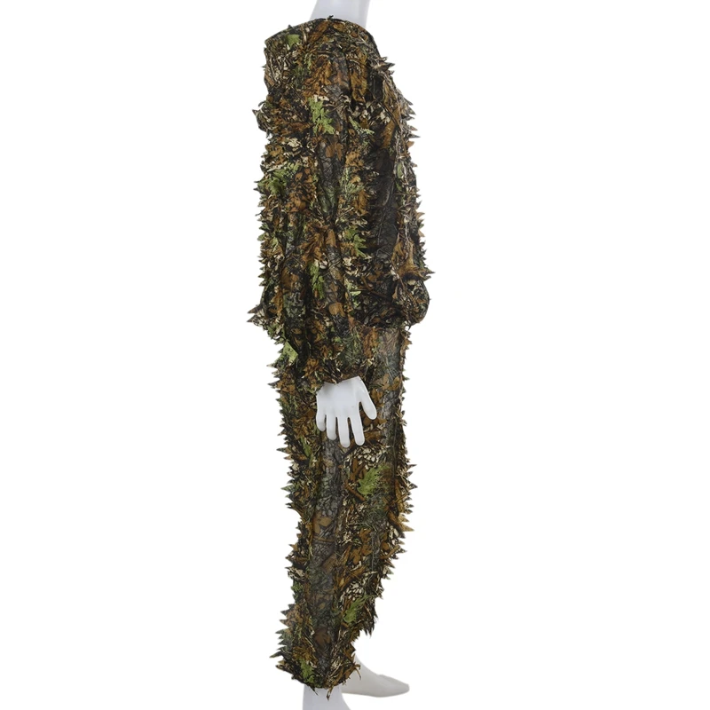 3D лист взрослых Ghillie костюм Лесной камуфляж/Камуфляж для охоты на оленя стебля в