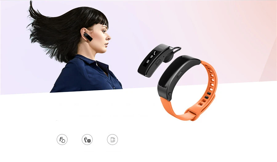 Смарт-браслет Huawei talkband B3 Lite Bluetooth гарнитура ответ/конец вызова Запуск прогулки сон Авто трек сигнализация сообщение
