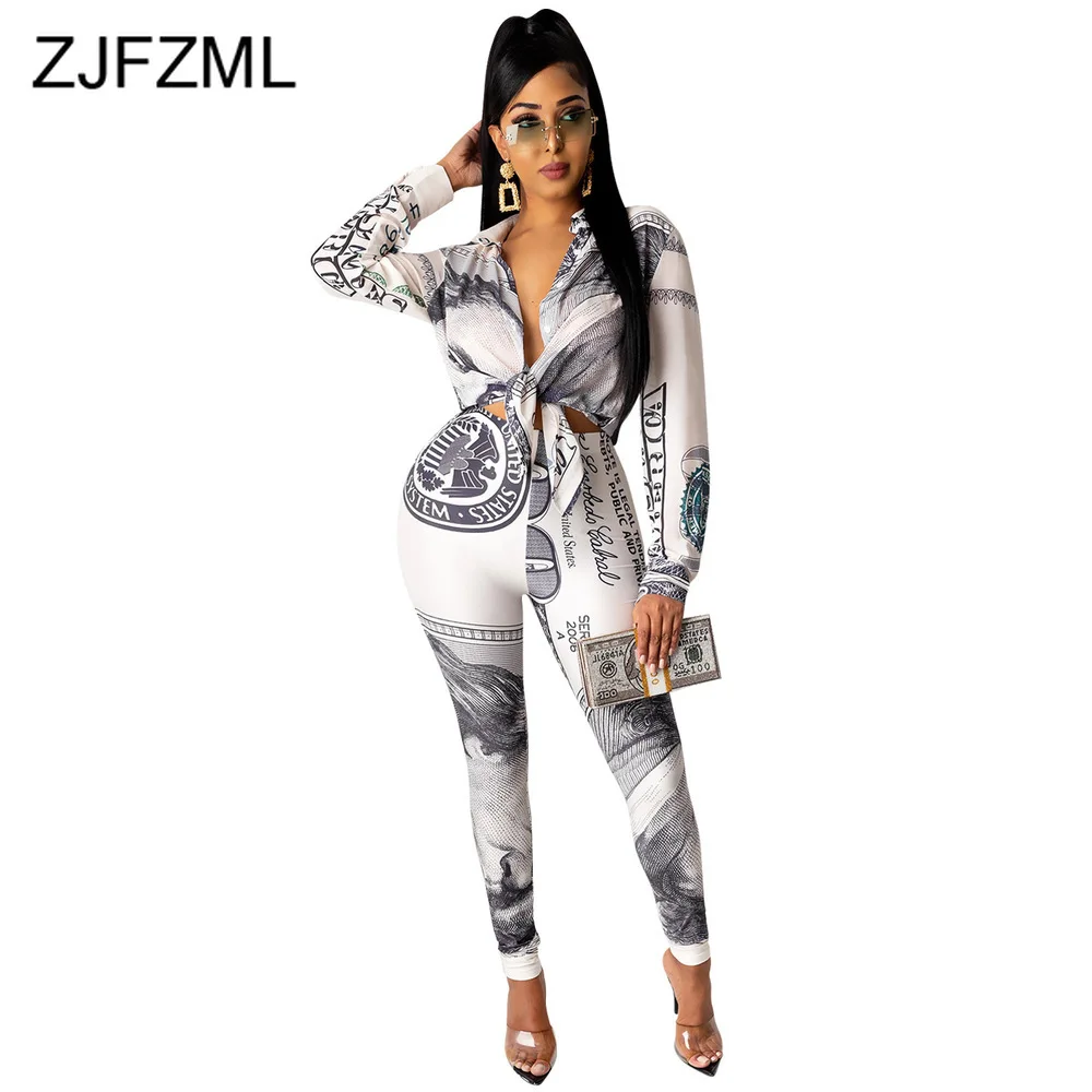 Нам деньги с принтом доллара комбинезоны комбинезон для женщин модные туфли