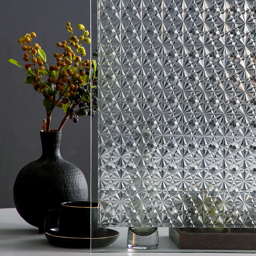 

Vinyl 3D Rainbow Static Cling Window Film for Living Room,No Glue Opaque Window Sticker for Anti Uv Heat Insulation,Window Cling