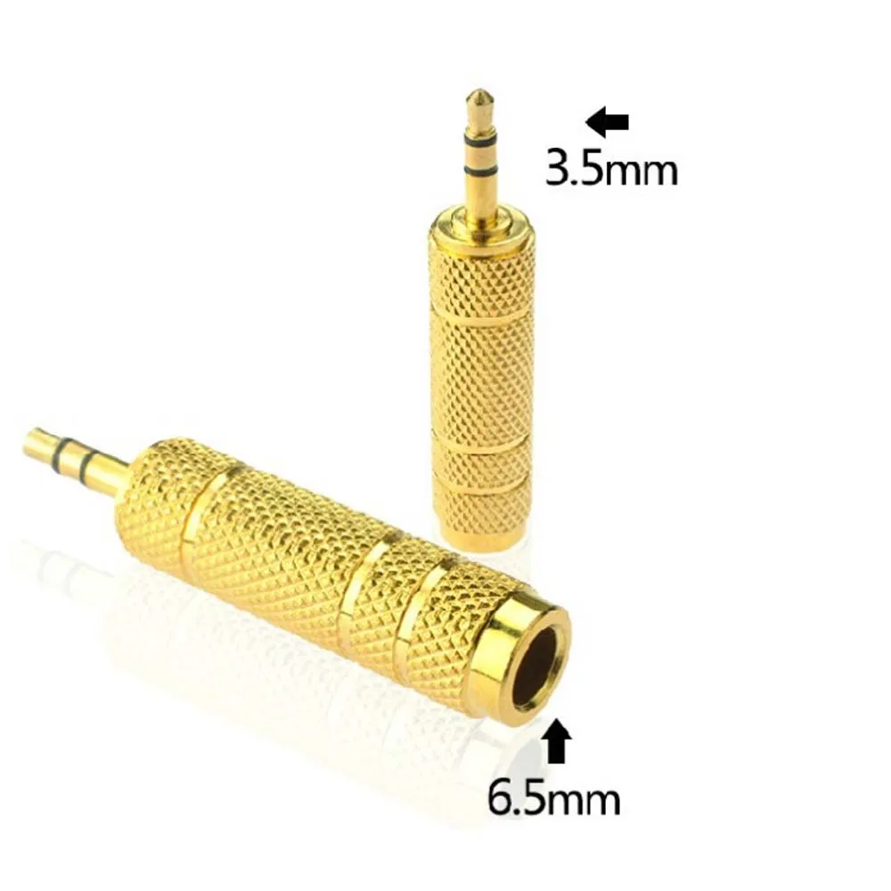 

5PCS 3.5mm Male to 6.35mm Female Audio Adapter Connector For Mobile Phone PC Notebook 3.5 plug to 6.35 Jack Stereo Speaker