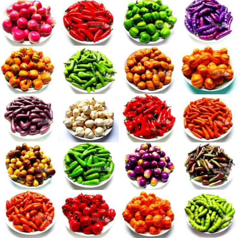 

Fashion New Miniature Fruit Vegetable Kitchen Artificial Fake Eggplant Cucumber Apple Home Decor Kitchen Toy For Girls Gift