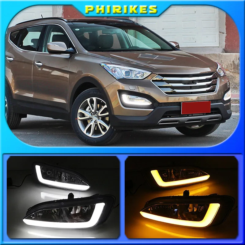 Дневные ходовые огни 2 светодиодный т. DRL 12 В противотуманные фары с желтым