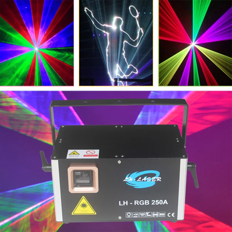 Бесплатная доставка 3 Вт прожектор rgb полноцветная Анимация ILDA для клубного