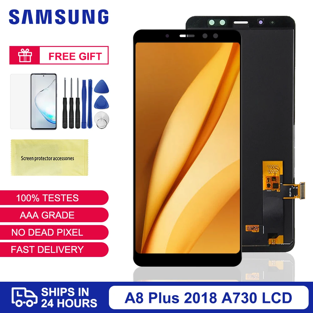 ЖК дисплей 6 0 ''для Samsung Galaxy A8 Plus 2018 с сенсорным экраном и дигитайзером для A730 SM