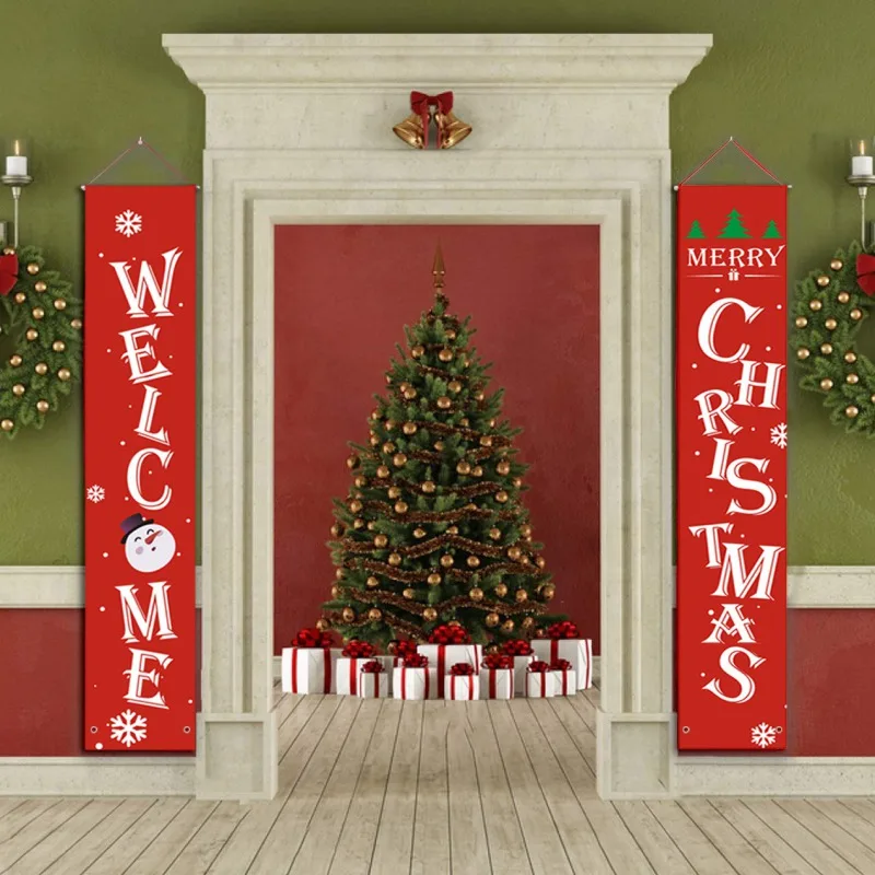 

Merry Christmas Decorations Hanging Christmas Banner Christmas Hanging Sign For Indoor Outdoor Door Display Decorations Xmas