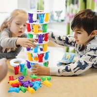 penguin balance challenge tower collapse game toy for children party prop family funny crazy animals pumping crash jenga puzzles