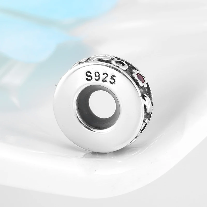 Горячее предложение 925 стерлингового серебра птицы и цветы круглые пробки