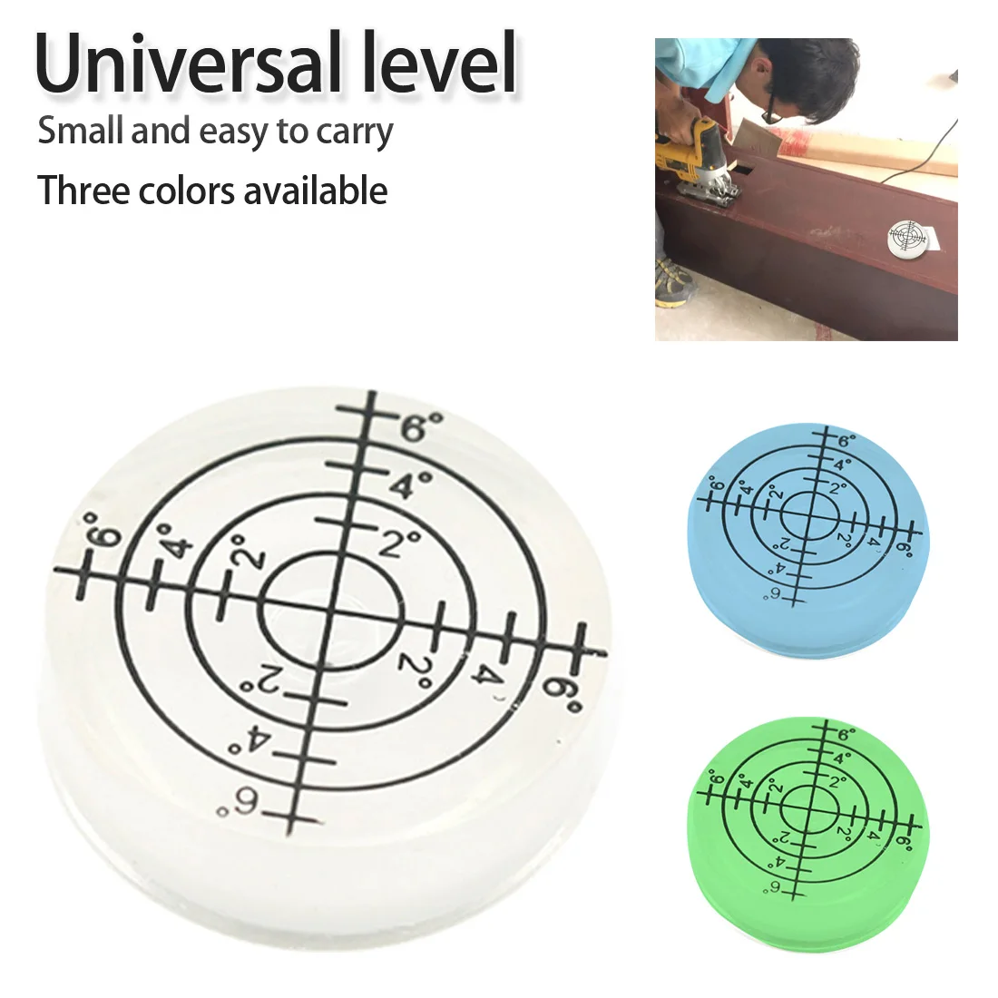 

30M Precision Spirit Bubble Level Degree Mark Surface Round Circular Measuring Kit