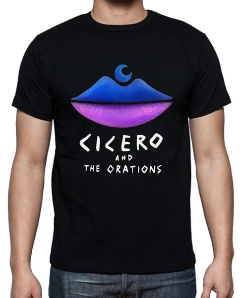 

Cicero The Orations Lips Men'S Black T-Shirt For Men