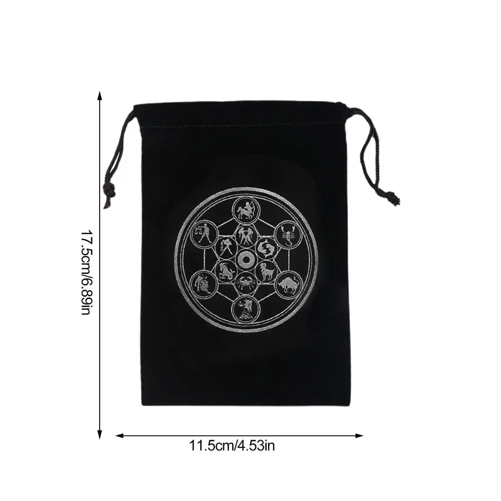 

Manual Cutting German Thick Velvet 12.5x18.5cm Tarot Bag Witch Fortune-Telling Supplies Storage Bag Board Game Card Special Bag