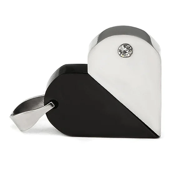 2020 модное черное ожерелье из нержавеющей стали с винтовым кулоном для пар и