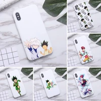 Hunter Hunter HXH Anime Hunter Phone Case for iPhone mini Pro Max Plus Candy white Silicone Cases