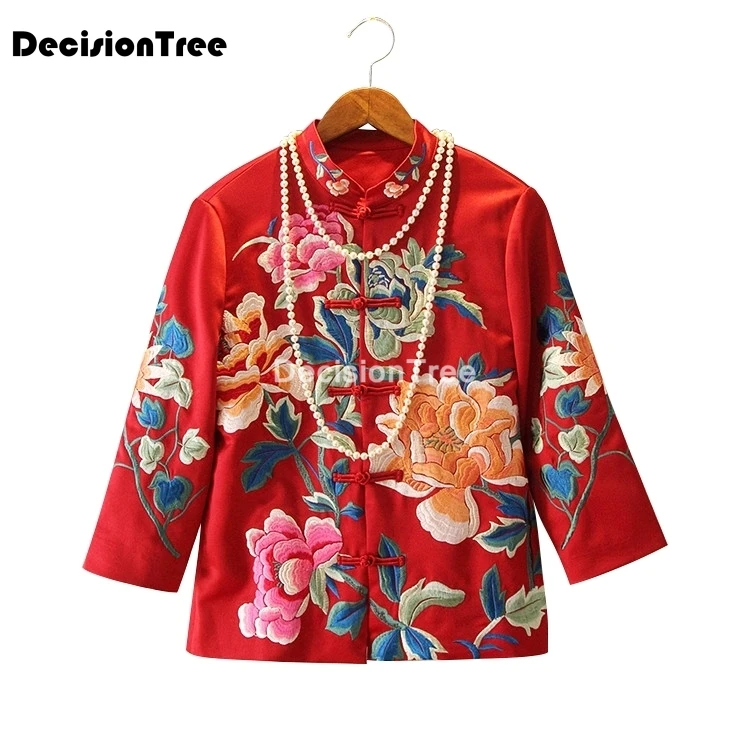 2021 Женский костюм Тан женское китайское пальто чонсам винтажный традиционная