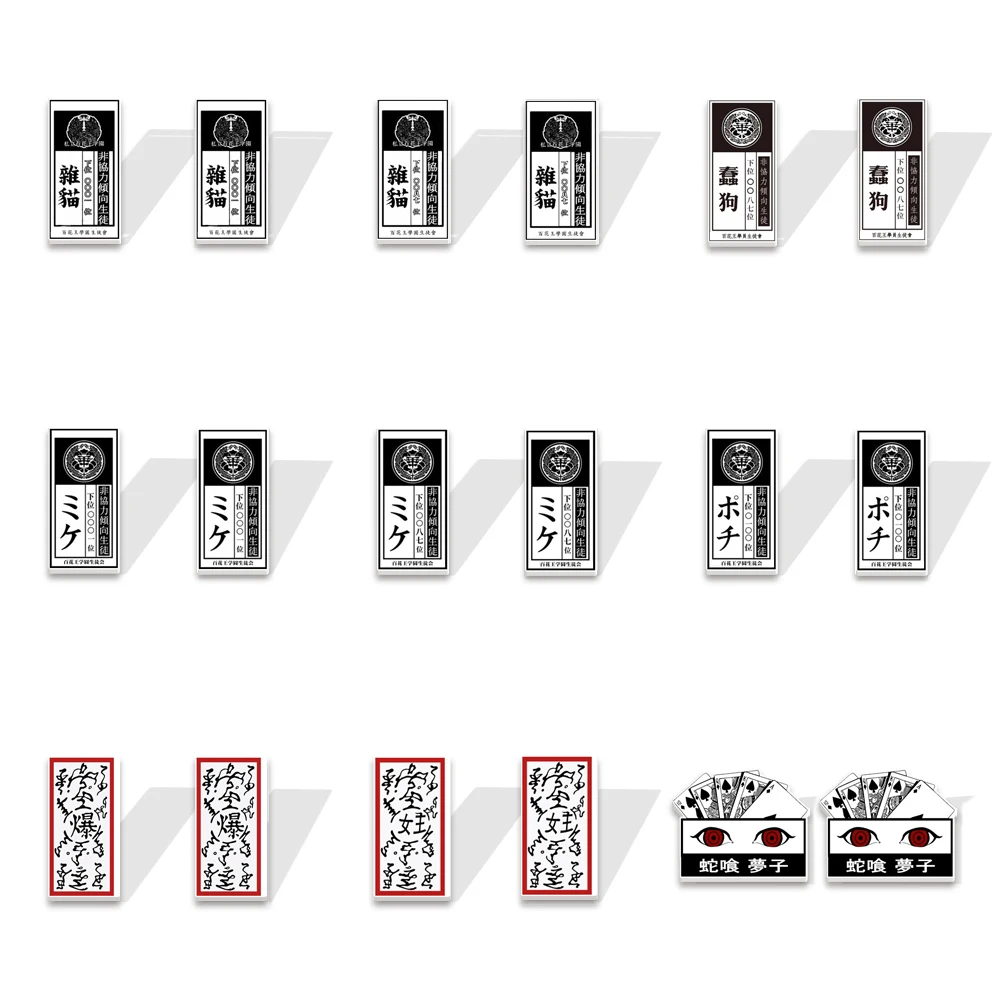 

New Anime Kakegurui Compulsive Gambler Earrings Jabami Yumeko Stud Earring For Girls Gift Jewelry Accessories