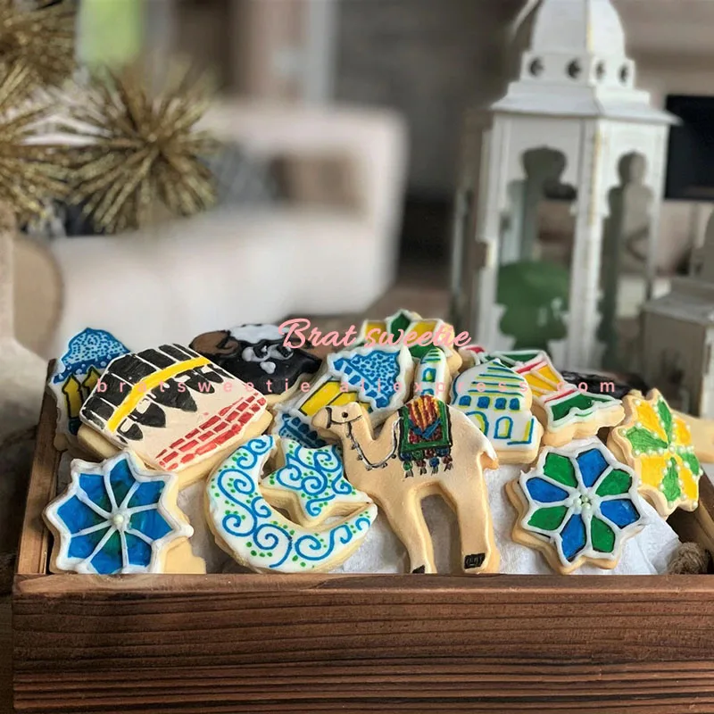 7 шт. Рамадан для нарезки печенья в виде Нержавеющая сталь вырезать конфеты пресс