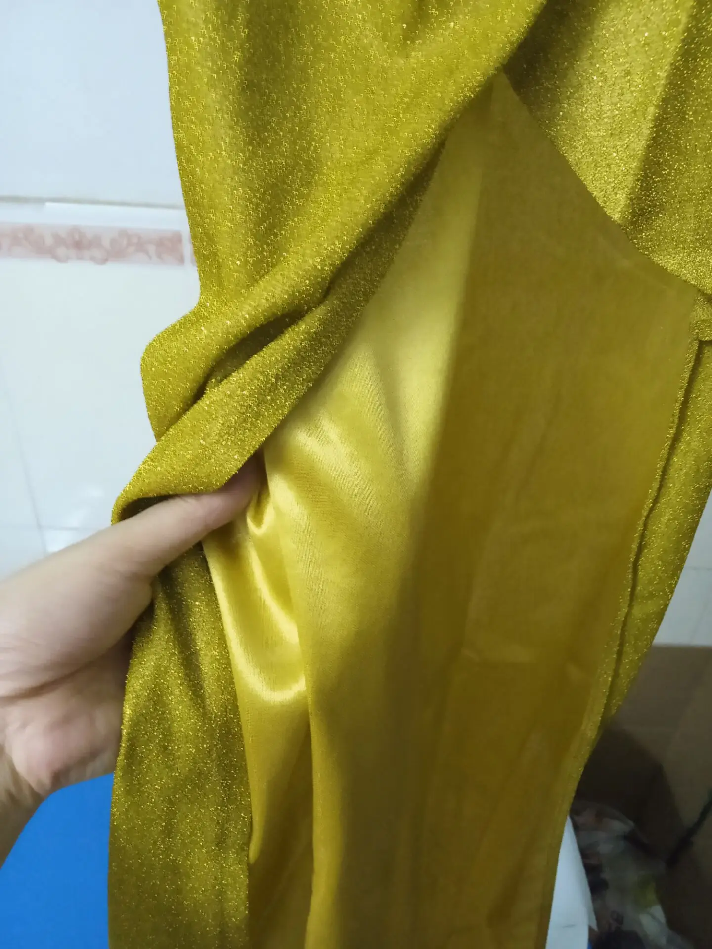 

Sexy Deep V-neck Long Sleeve Asymmetrical Dress Elegant Solid Slim Split Glitter Floor-length Dress Party Dress Winter Dress