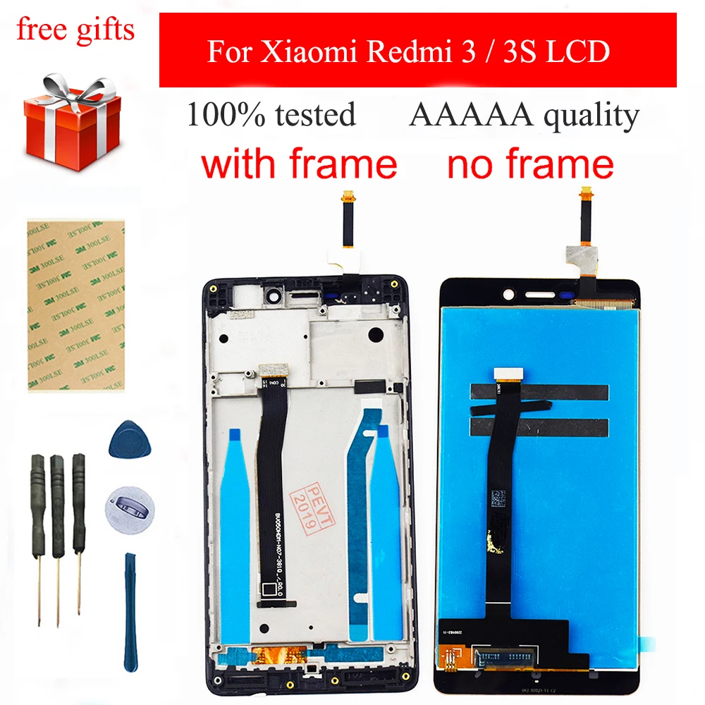 Для Xiaomi Redmi 3S LCD сенсорный экран для 3 ЖК дисплей дигитайзер сборка Рамка Pro 3X 5