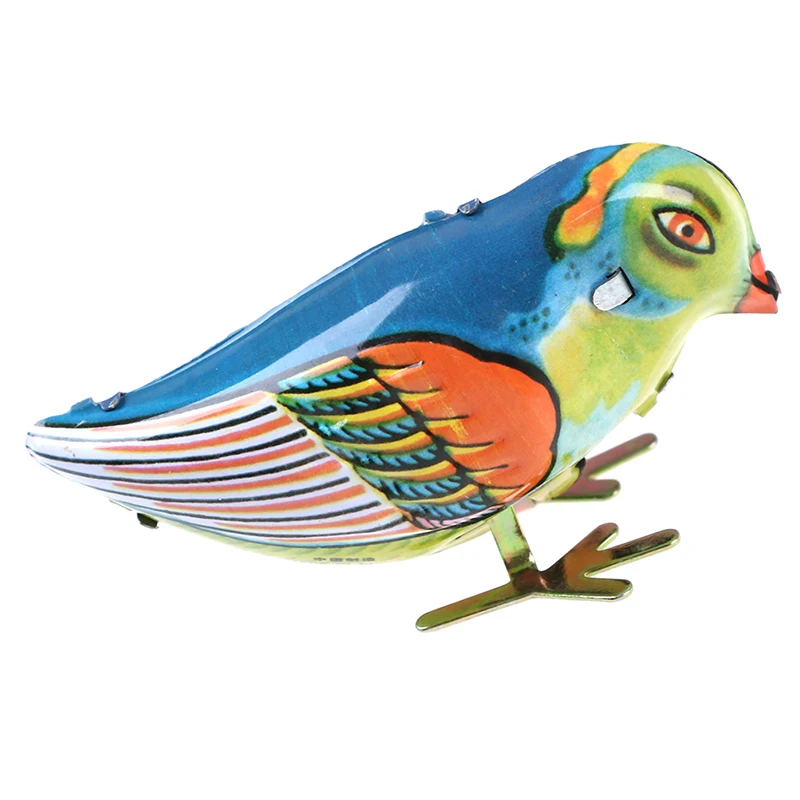 1pcs Vintage Wind-Up Magpie Bird Pecking Tin Toys For Children Mechanical Toy Kids |
