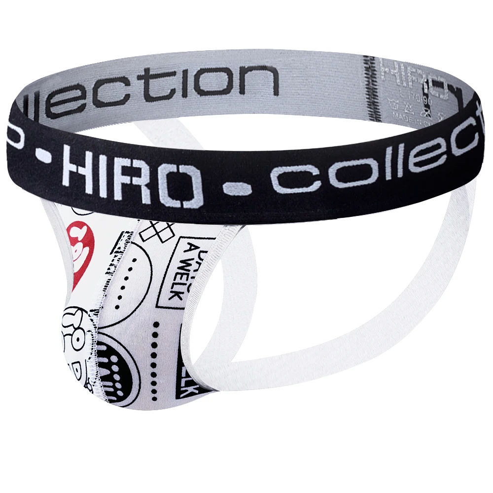 

New Hiro Trend Printing Fun Thong Ice Silk Men's Underwear with Independent Packaging Bag