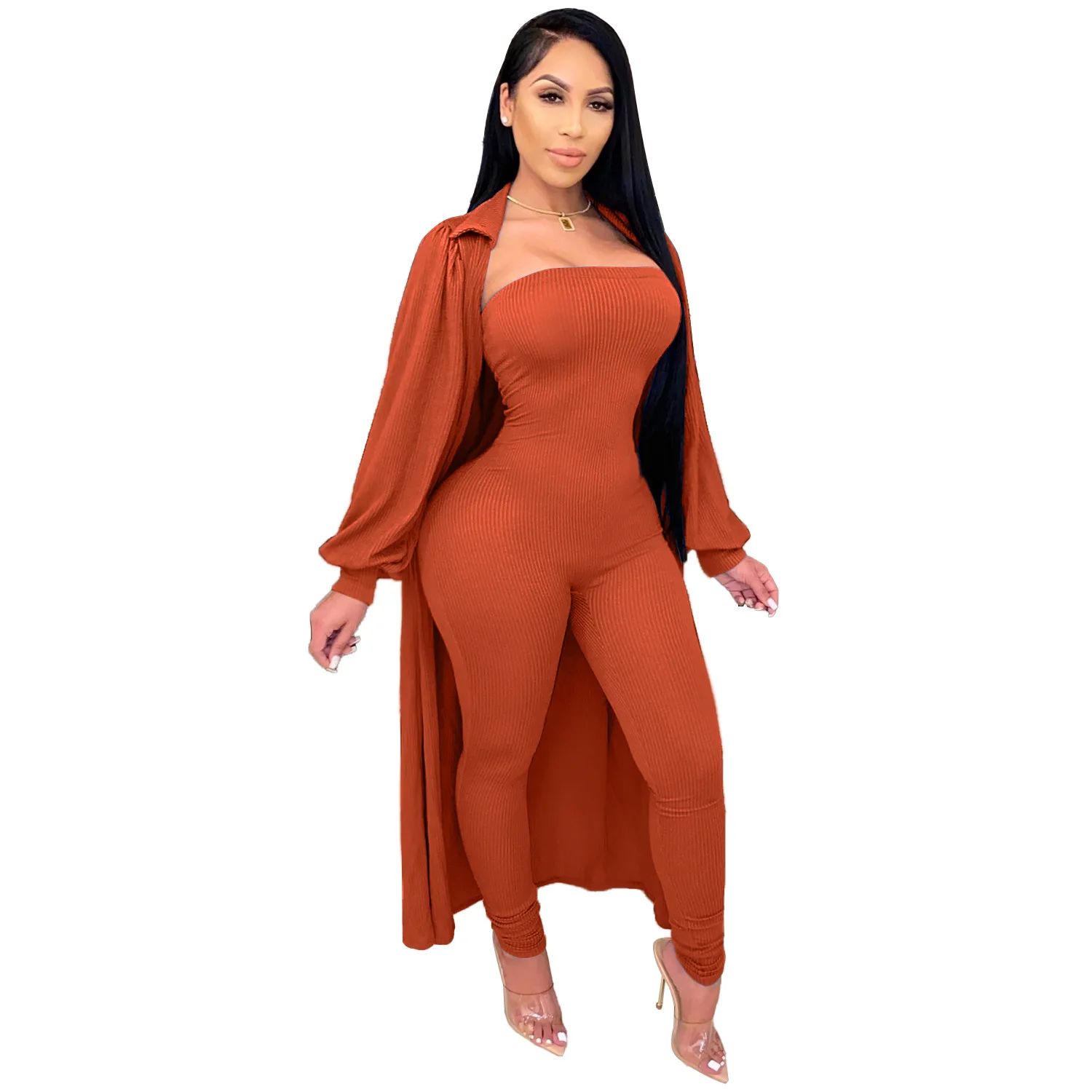 

Sexy Bamboo Fiber Rb Design 2 Set Latest Casual Mantle Outwear Long Pants For Woman Suits