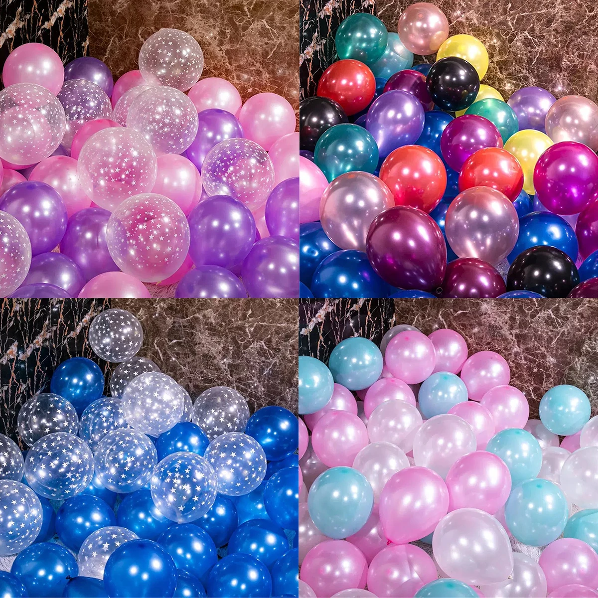 

50/15pcs Pearl Star Print Latex Balloons Wedding Valentine's Day Party Baby Shower Christmas Thanksgiving Decorations Globos