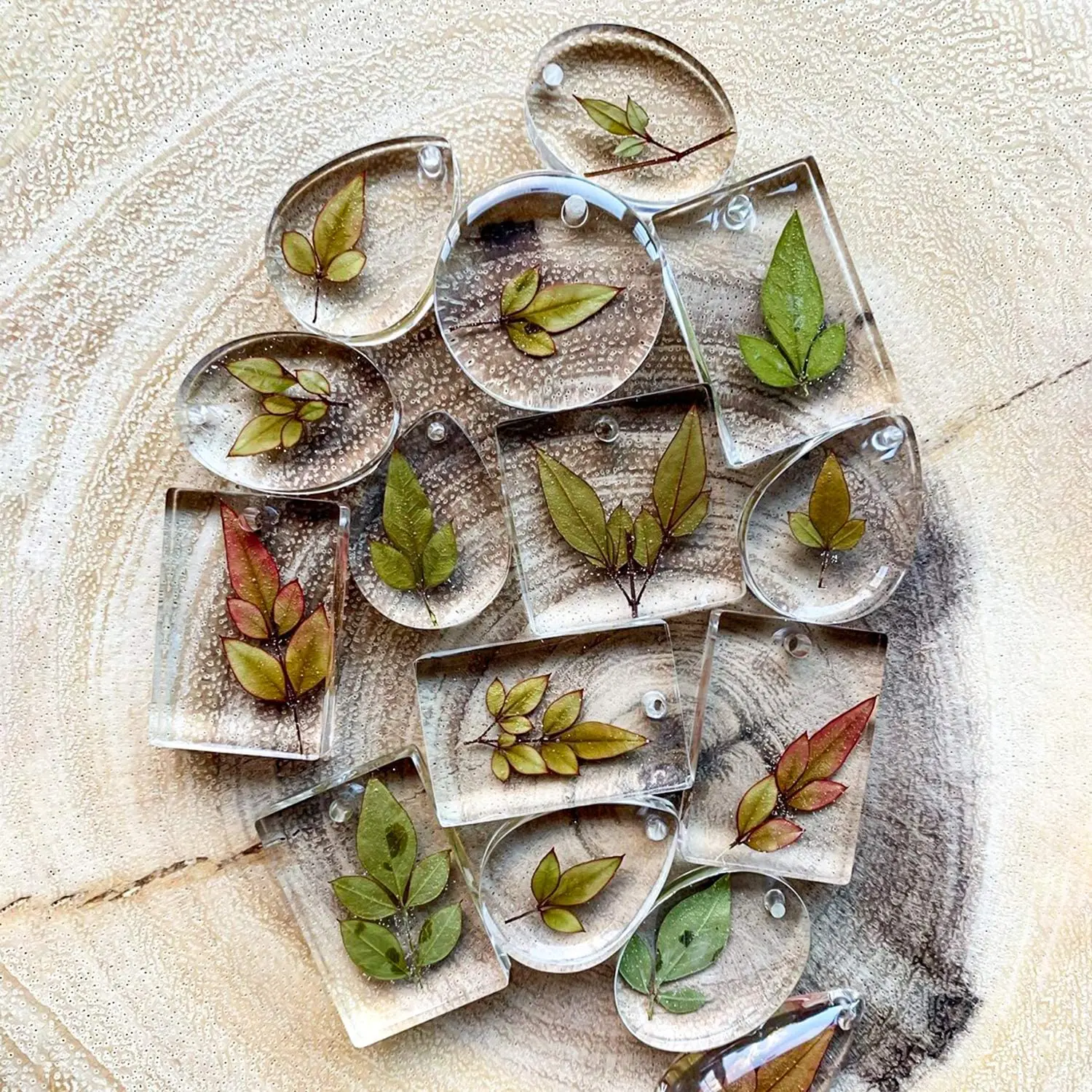 

Resin Molds for Jewelry 20 Pcs Silicone Resin Earring Jewelry Casting Molds with Keychain Rings for DIY Craft Jewelry Making