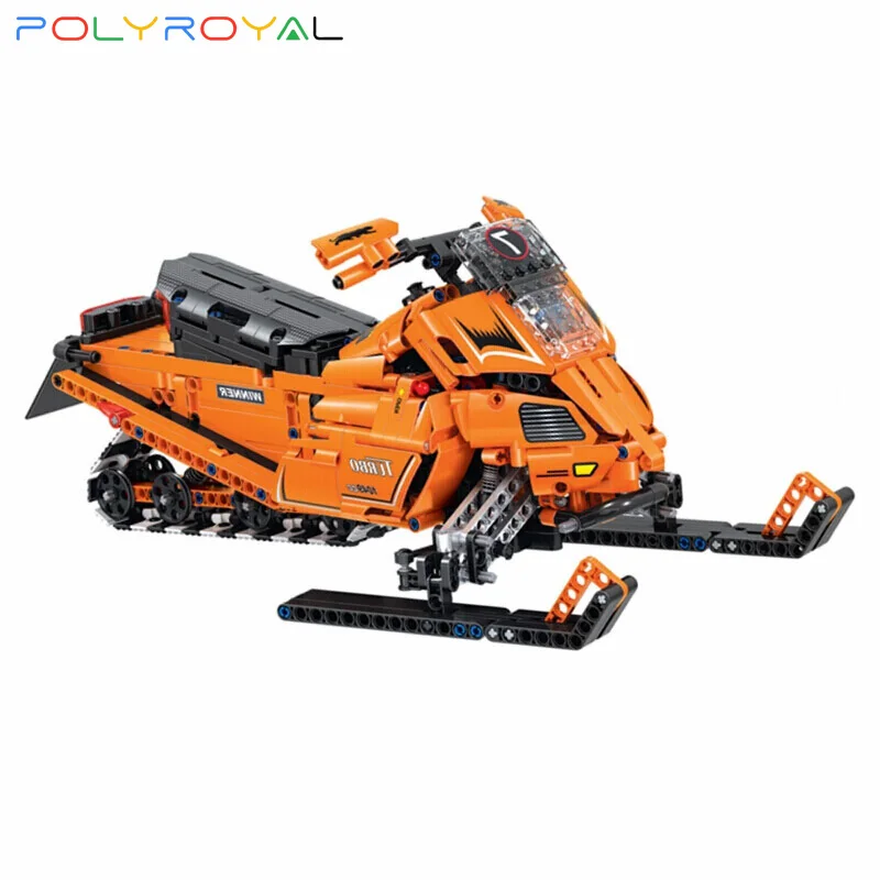 Строительные блоки Polyroyal снегоход мотоцикл 961 шт. развивающие кирпичи сделай сам