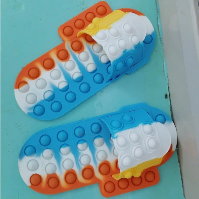 Zapatillas de playa para el hogar, zapatos Popper antiestr&eacute;s, Burbuja, Simpl, atenuador, Pushs, juguete sensorial de descompresi&oacute;n-5