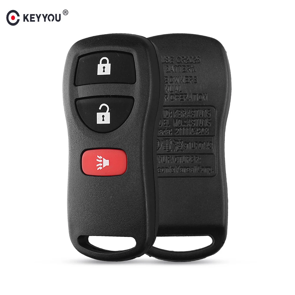 KEYYOU 3 кнопки Smart Remote Entry Автомобильный Брелок чехол для Nissan Armada Xterra Pathfinder Frontier Quest