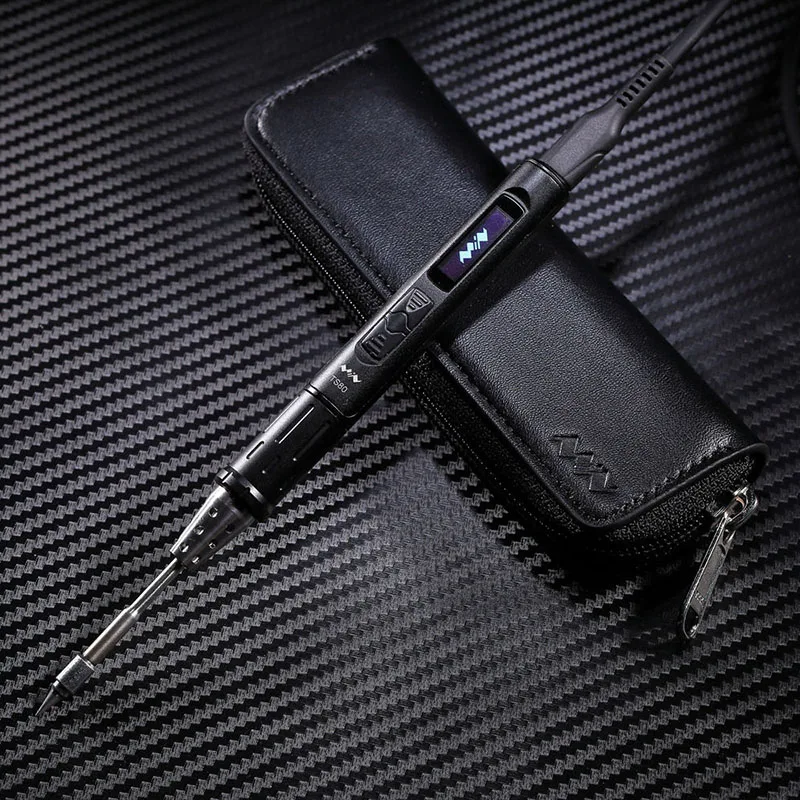 Регулируемый электрический мини паяльник TS80 Портативная паяльная станция с